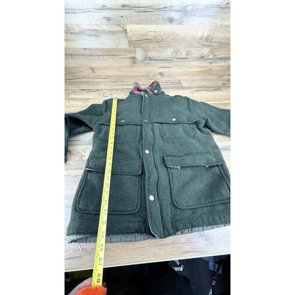 LL Bean Coat Mens M Green Barn Chore Wool Hunting Jacket 3 in 1 Puffer V… - Picture 5 of 10